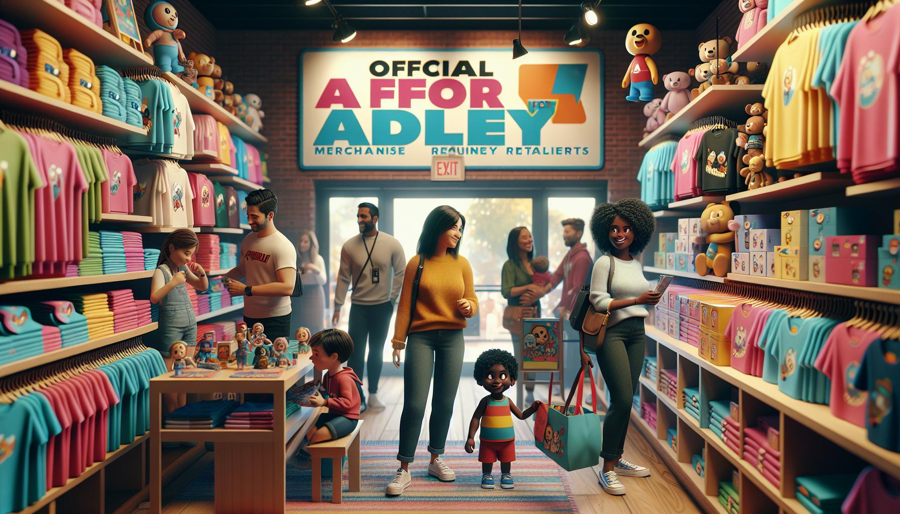 Official A for Adley Merchandise Retailers