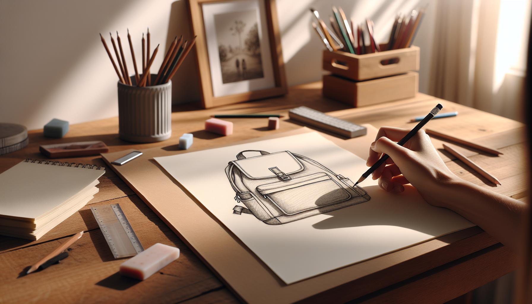 Step-by-Step Guide to Sketching a Basic Backpack