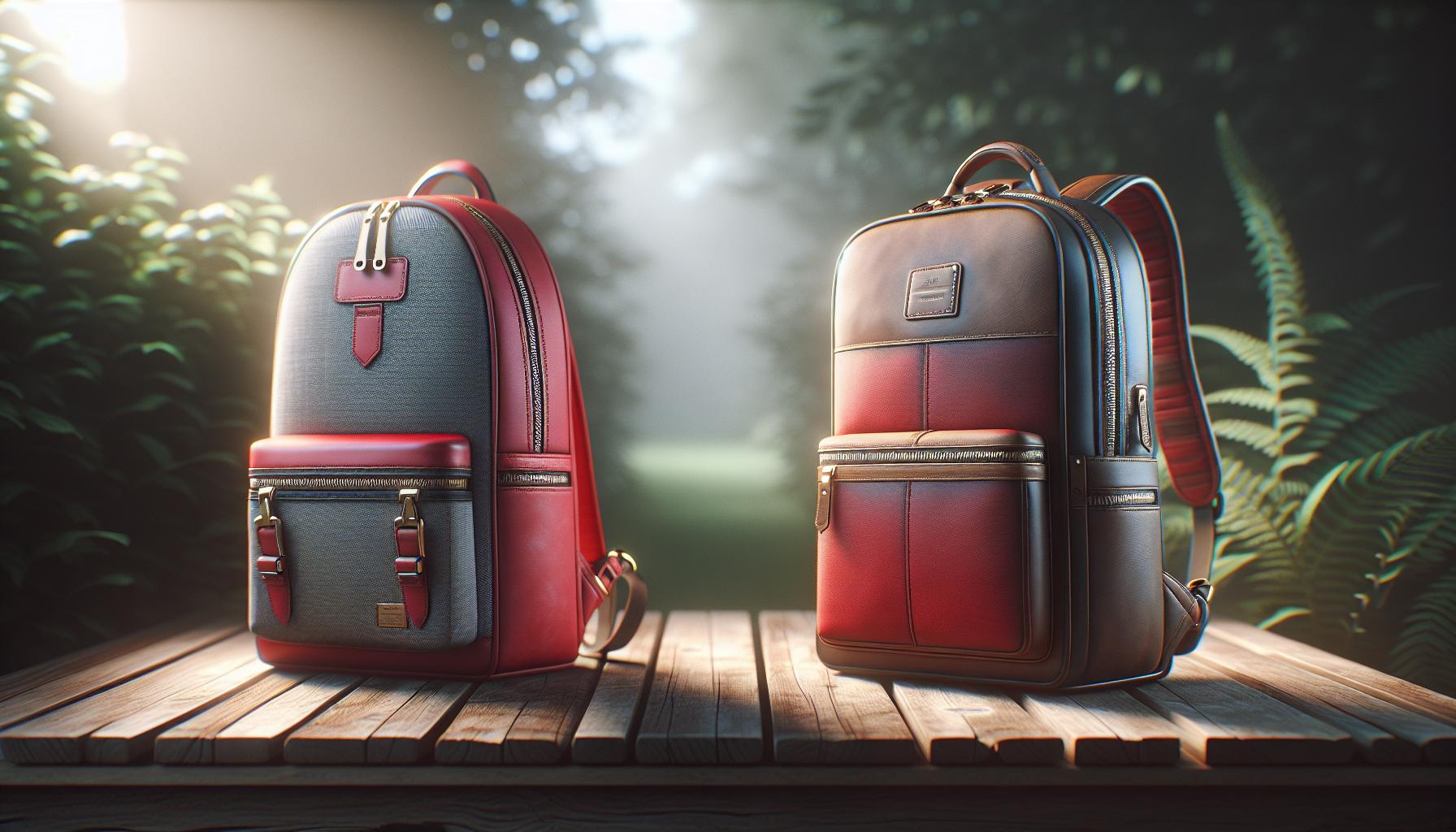 Affordable vs. High-End Red Backpacks