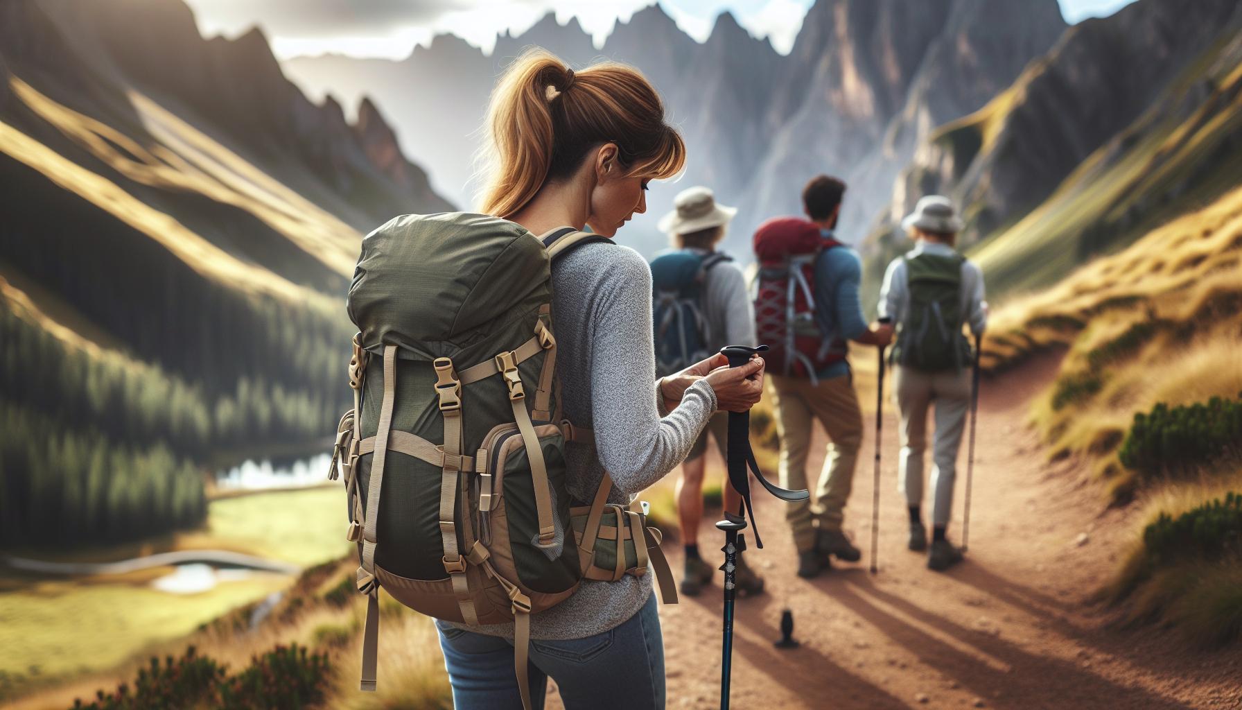 Adjusting Your Backpack for Optimal Pole Storage