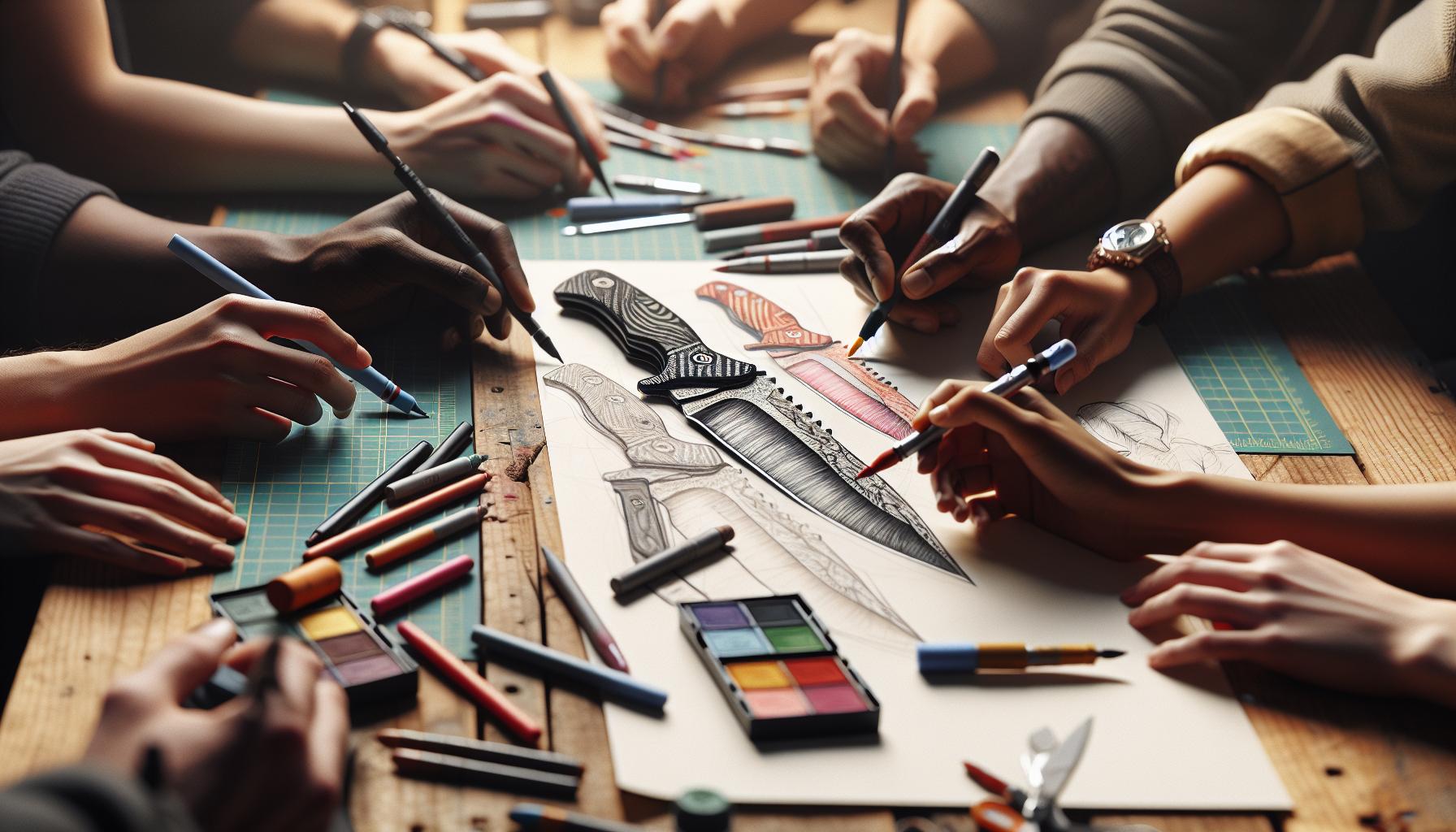 Bringing Your Knife Drawings to Life with Color